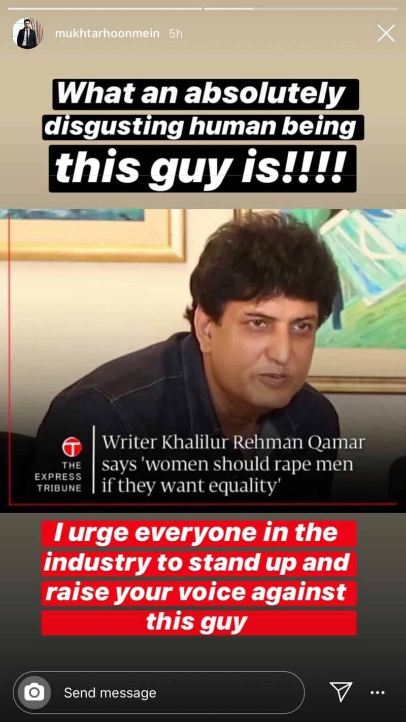 Osman Khalid Butt throws shade at Qamar for his misogynistic statements
