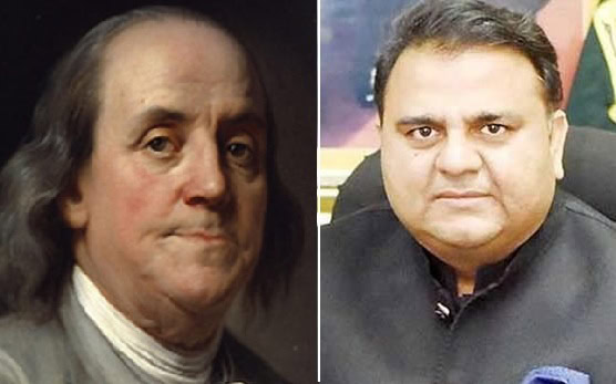 VIDEO: Federal Minister Fawad messes up US history on-air; makes Benjamin Franklin president
