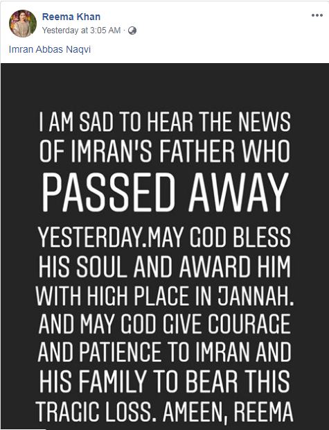 ‘Darkest time of my life’: Imran Abbas pens emotional note on father’s demise