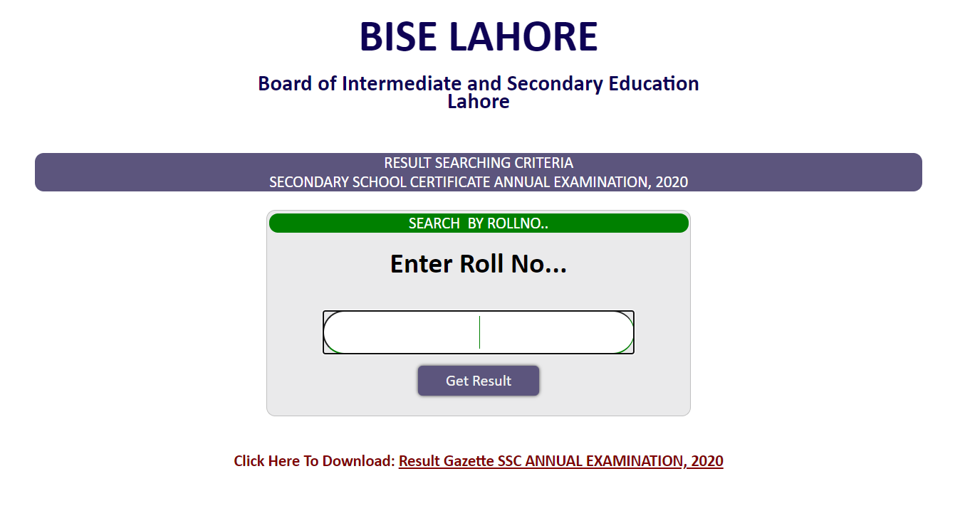 BISE Lahore announces Matric Annual Examination Result 2020 The Current