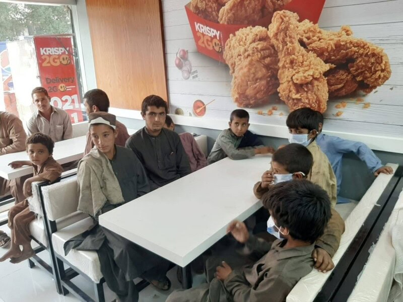 Street kids inaugurate a restaurant in Karachi