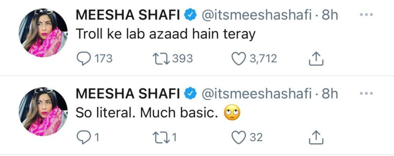 ‘Whatever’: Meesha Shafi hits back at trolls