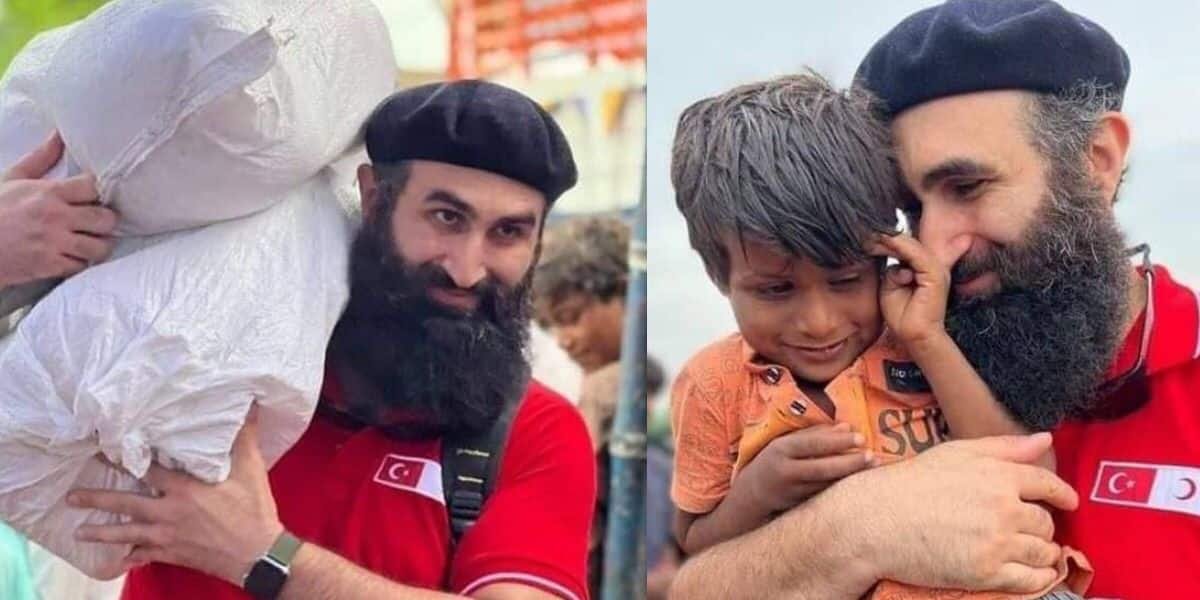 Turkish star Celal Al visits Pakistan to help flood victims, sets an example