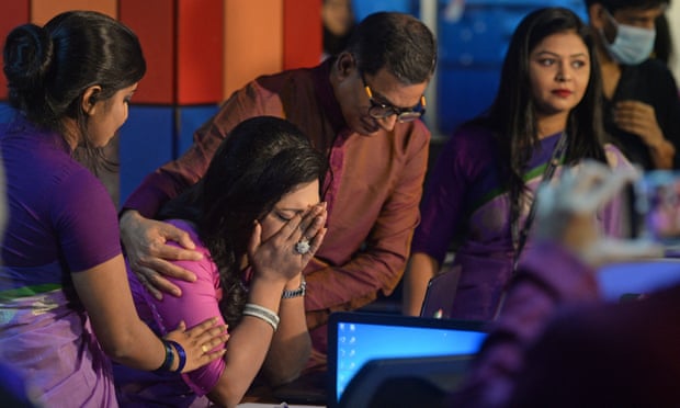 Bangladesh’s first transgender newsreader breaks down into tears after debut on national TV