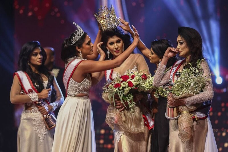 Mrs World arrested for assaulting Mrs Sri Lanka on stage