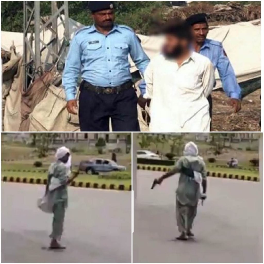 VIDEO: gun-touting man caught in Islamabad