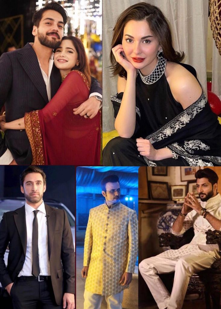 Hania, Ali and Usman attend Aima-Shahbaz's engagement ceremony in Islamabad
