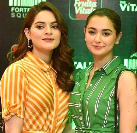 Minal Khan with Hania Amir  