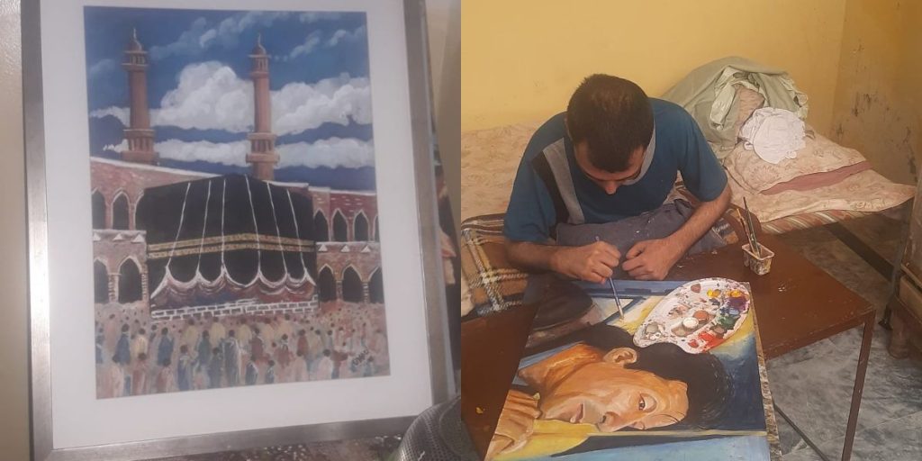 'I want to gift portrait of Holy Kaaba to PM Imran,' physically challenged painter's wish