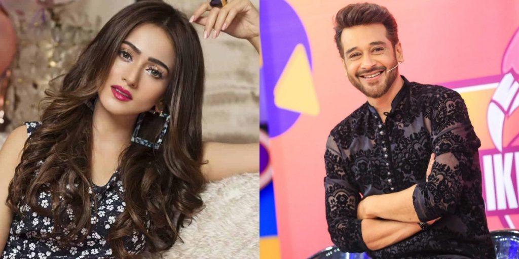 Zarnish Khan records a fun video for husband, wraps a TVC with Faysal Qureshi