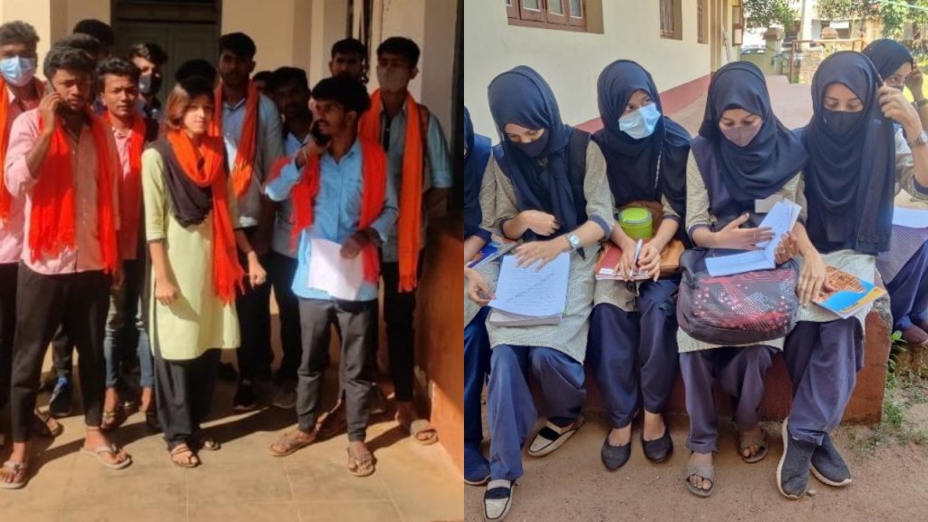 Indian college bans hijab and Hindu saffron scarves over tension concerns
