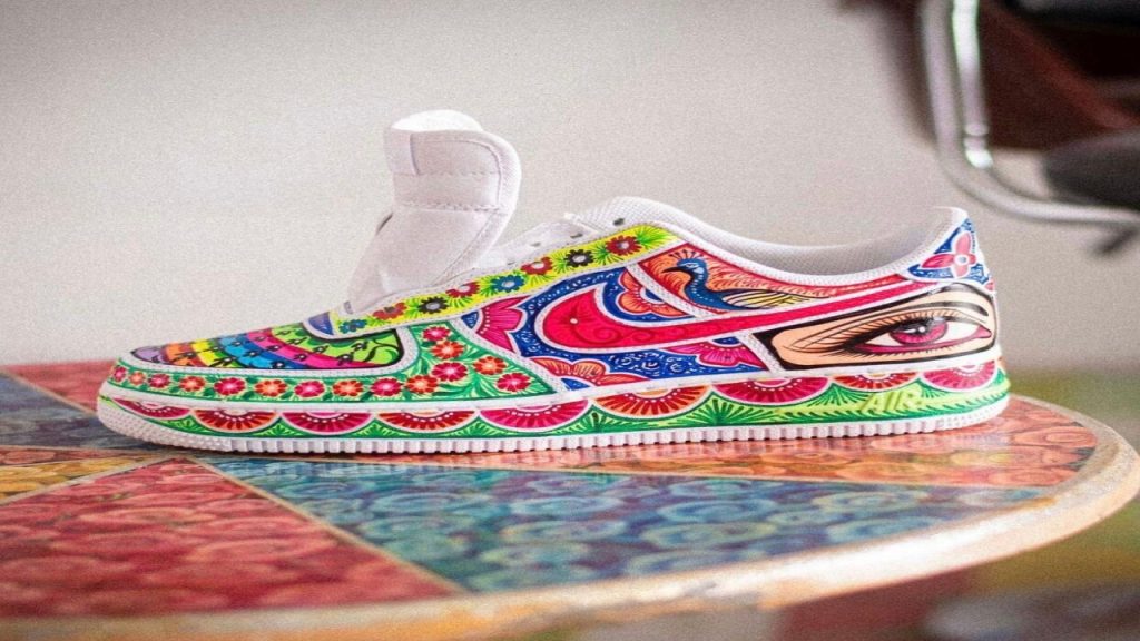 Pakistani goes viral for remarkable truck art painted on Nike sneakers