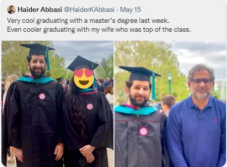 ‘Thanks for paying my fees’, Former PM Abbasi’s son responds to trolls on graduation