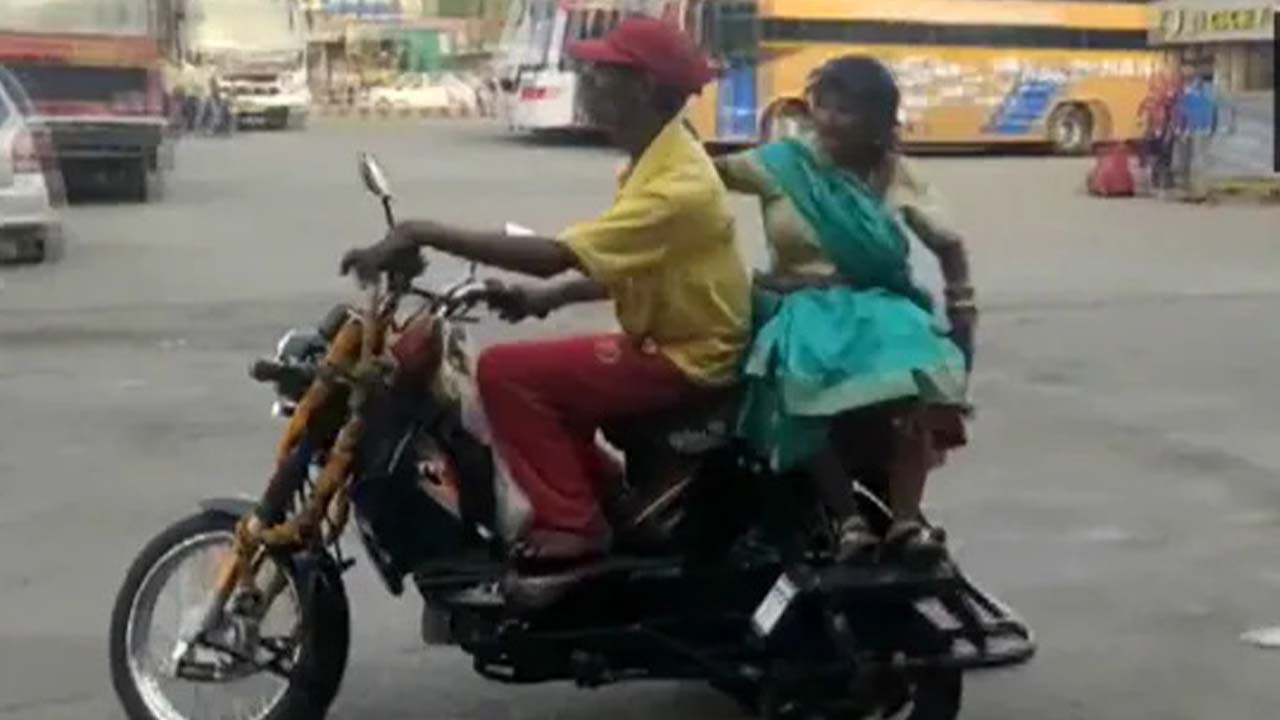 beggar gets wife a new bike