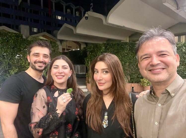 BFFs Hamza Ali Abbasi, Aisha Khan go out on a double date with their respective spouses