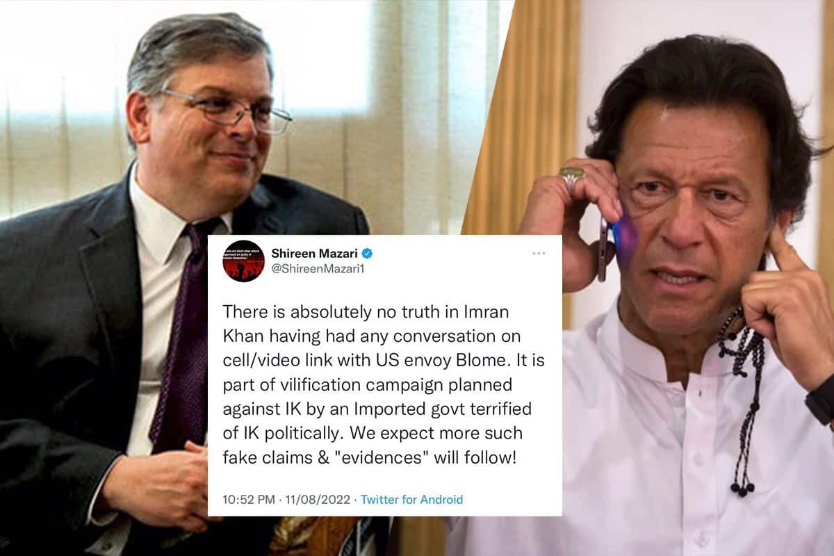 'Absolutely no truth,' PTI denies Imran Khan had a video call with US envoy