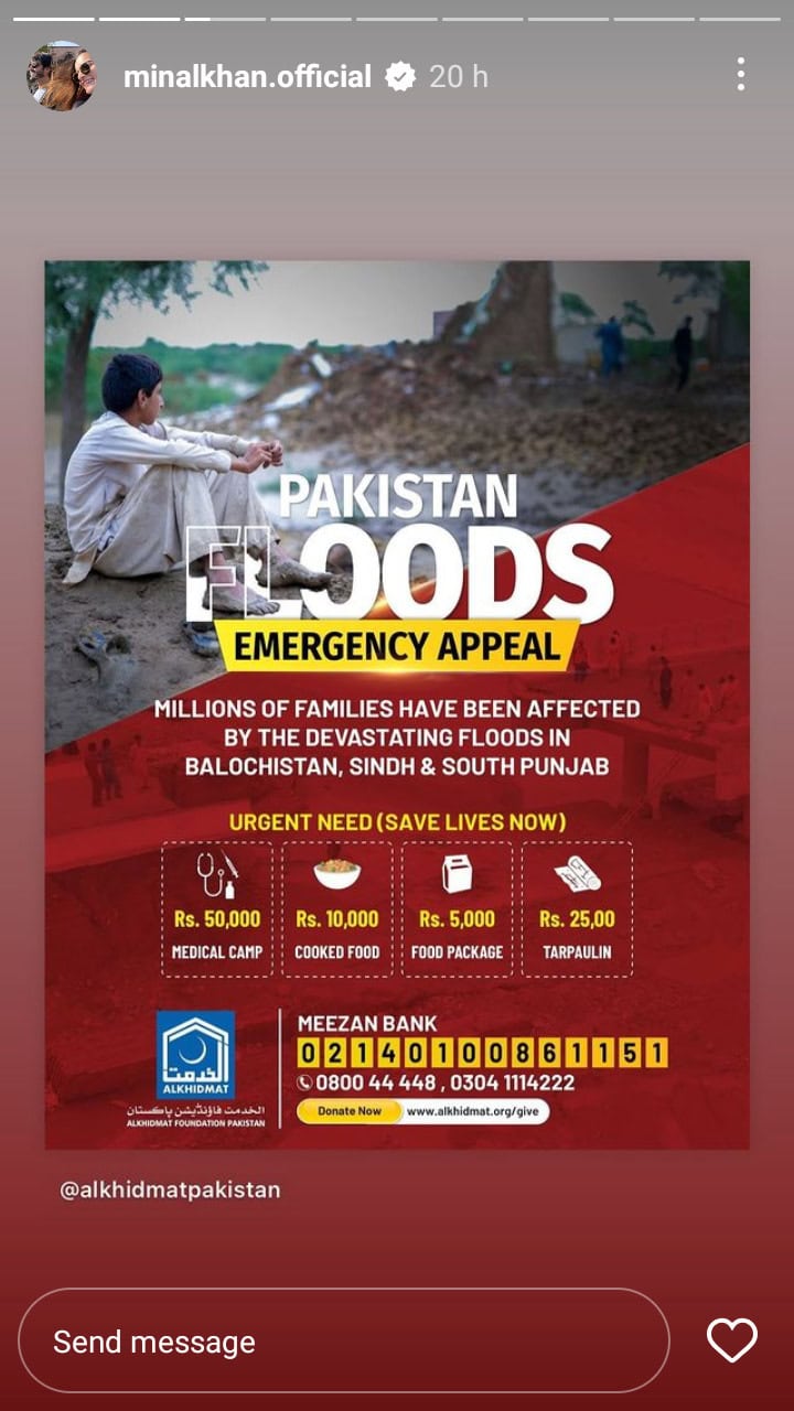 Celebrities Appeal For Donations As Devastating Floods Hit Pakistan