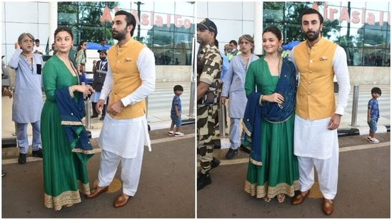 Extremist mob protests, prohibits Alia-Ranbir from entering temple amidst beef controversy
