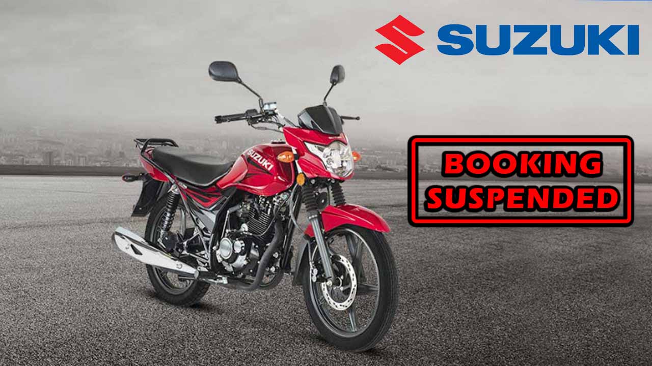 Suzuki booking suspended