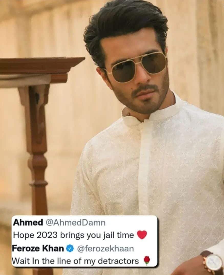 Feroze Khan hits out at netizen for cursing him, '2023 me jail Jao ...