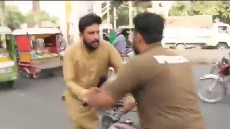 Punjab Police says officer seen beating journalist is mentally ill, receiving treatment
