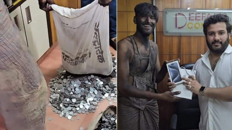 Indian man to buy iPhone 15 with sack full of coins