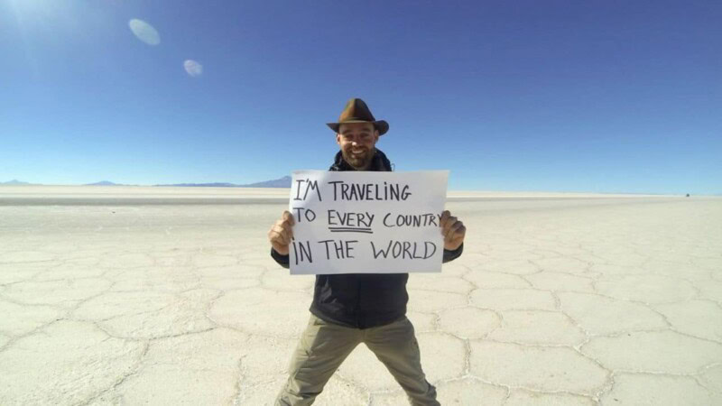 How much does it cost to travel to all 203 countries without flying? One man has a figure worked out 