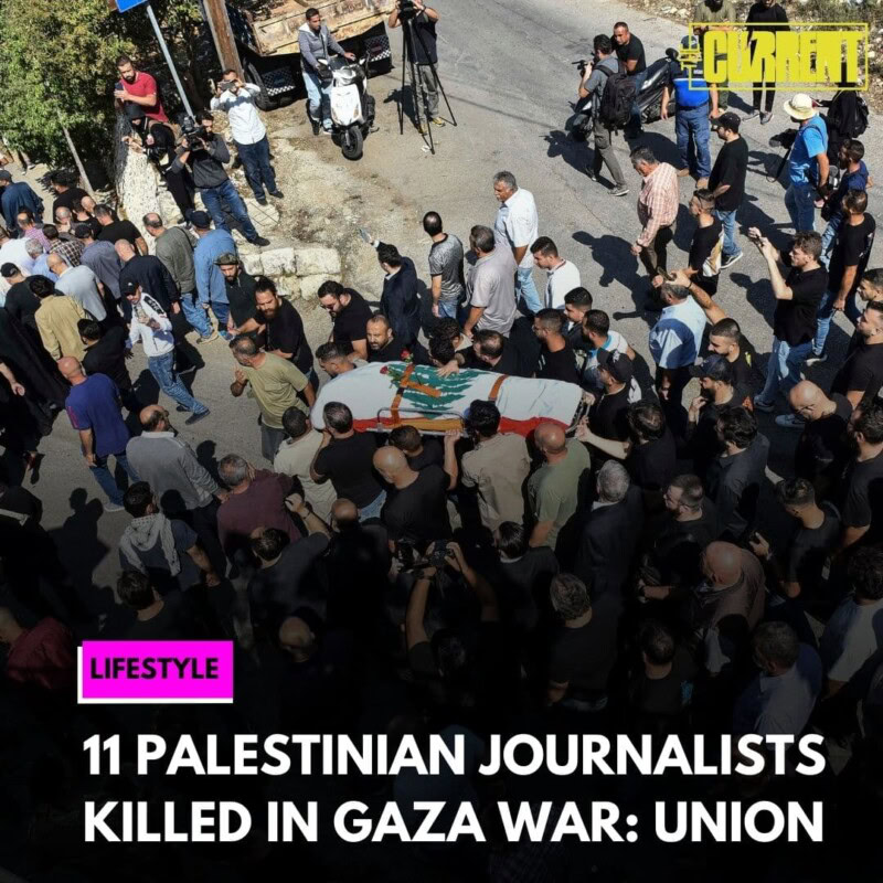 11 Palestinian journalists killed in Gaza war: union