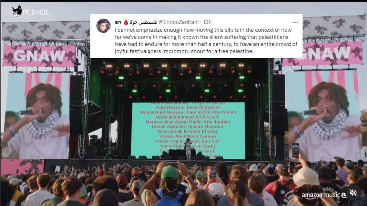 American rapper goes viral for displaying names of Palestinian toddlers killed by Israeli airstrikes