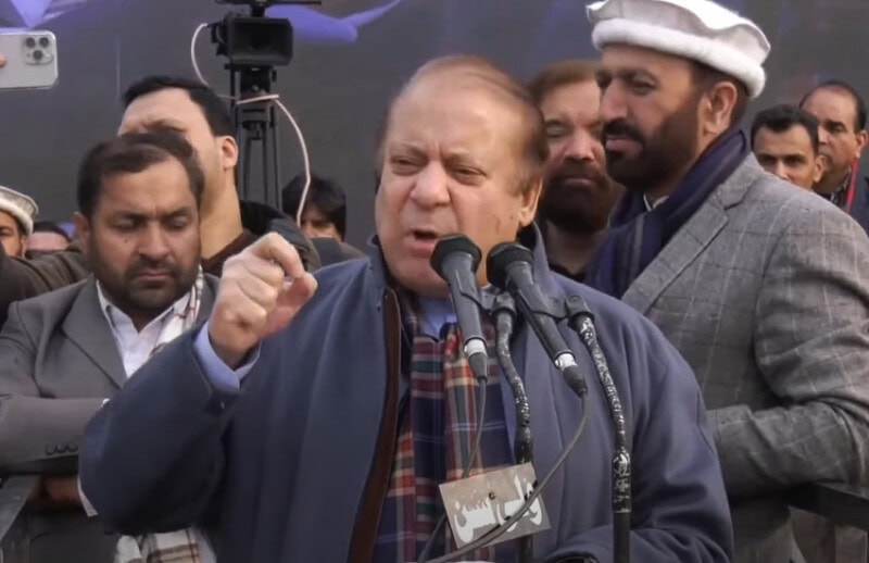 Nawaz Sharif addresses public rally in Mansehra