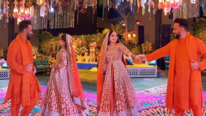 Arisha Razi shares lovely moments with husband from mayun ceremony