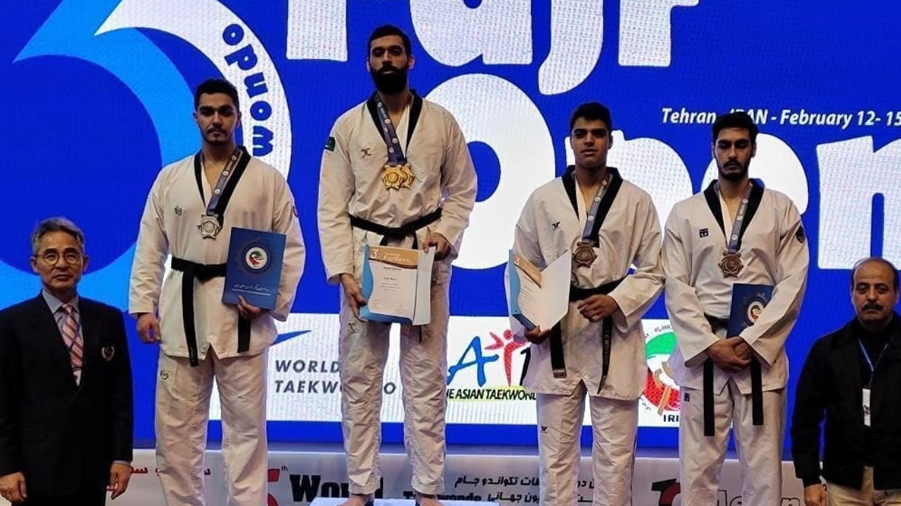 Pakistan's Hamza Saeed wins gold medal at Taekwondo Championship in Iran