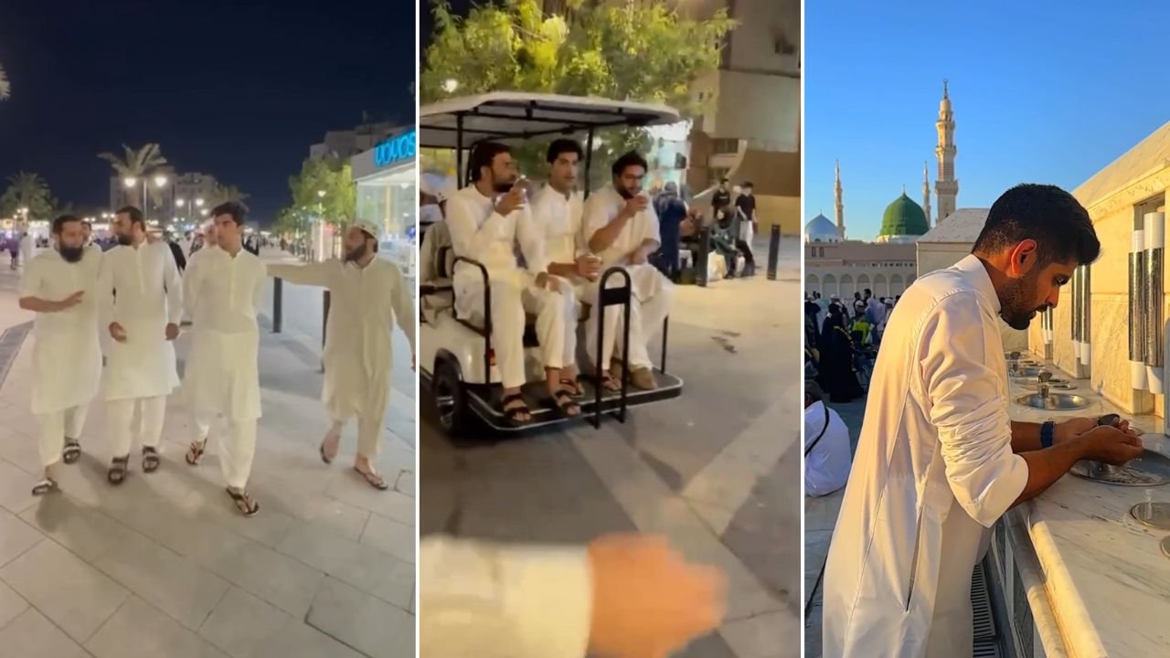 Babar, Naseem share soulful videos while walking in Madinah