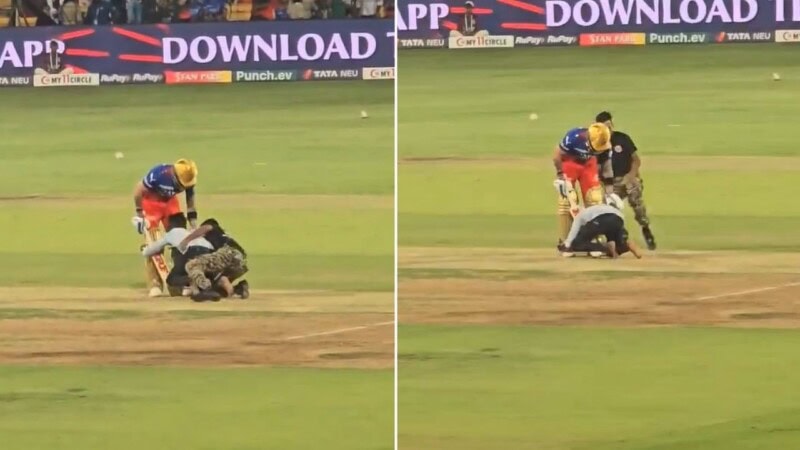 Video of emotional fan falling at Virat Kohli’s feet goes viral