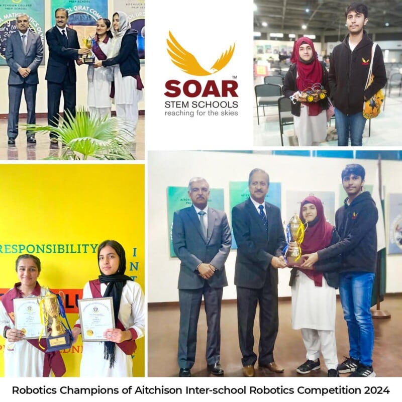 SOAR STEM Schools Celebrate Back-to-Back Victories at Aitchison College Inter-School Robotics Competition