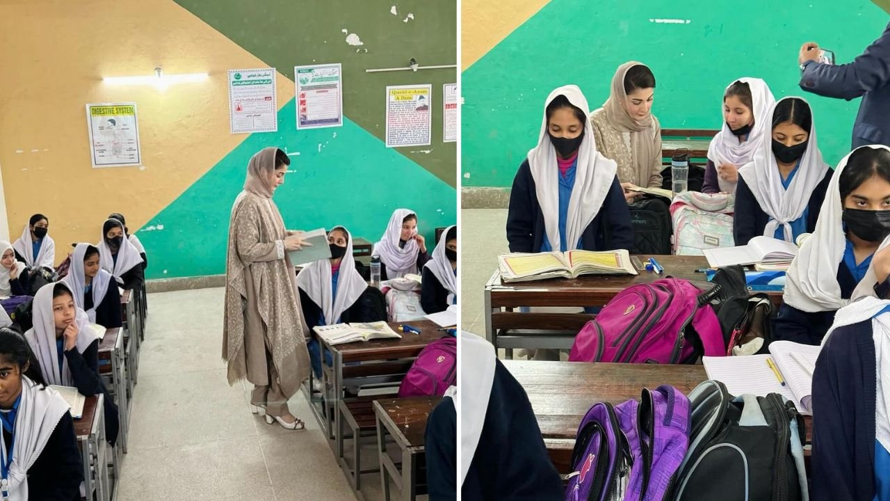 'Grammar, Geography'; CM Maryam's school visit gets mixed reactions