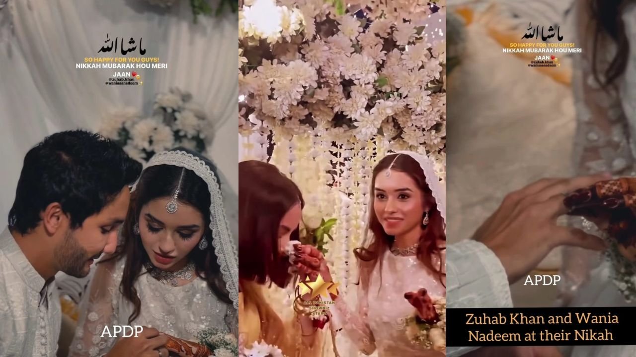 Check out the stunning Nikkah photos and video of Zuhab Khan & Wania Nadeem