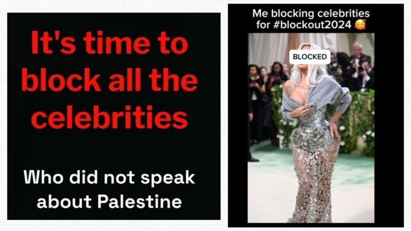 Celebs ignoring Gaza genocide have karma coming their way with #blockout2024