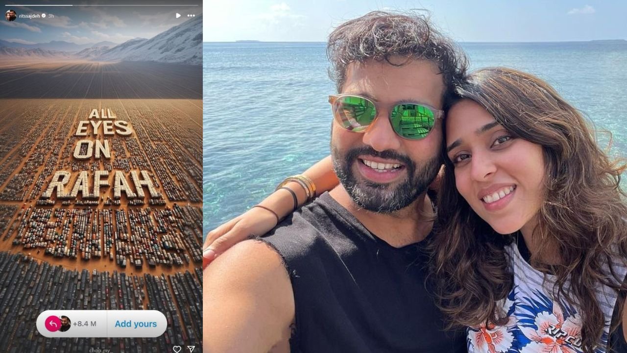 Extremist Indians slams Rohit Sharma's wife for sharing post about 'Rafah'