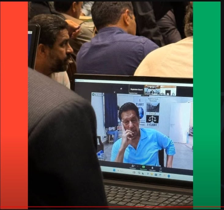 Imran Khan appears in court via video link