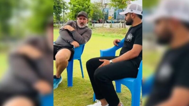 Babar Azam meets Australia’s power-hitting coach Shannon Young