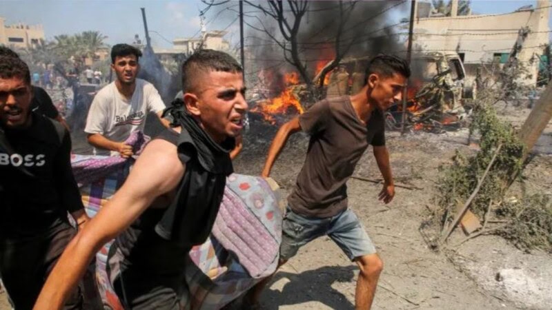 ‘No Safe Place’: Gazans race to collect wounded after Israeli strike