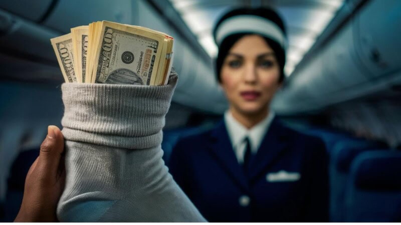 Guess what a Pakistani air hostess was smuggling in her socks