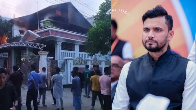 Bangladeshi protesters set fire to former cricket captain’s home