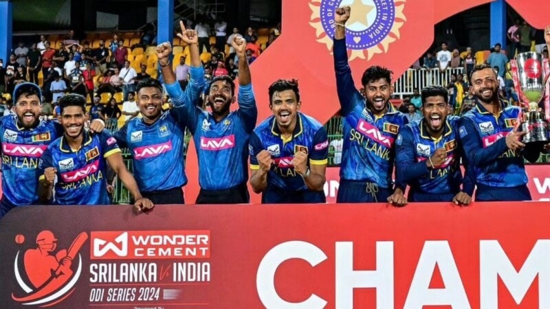 Which Pakistani cricketer is behind Sri Lanka’s historic win against India?