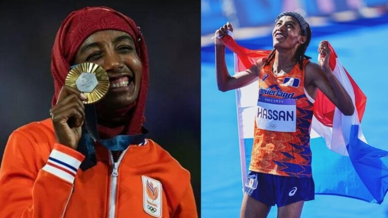 Defiance in Hijab: Olympian Sifan covers head to receive gold medal