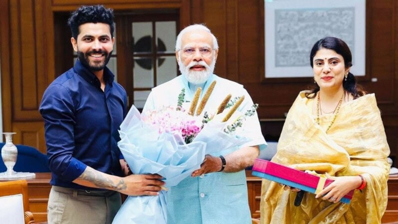 Indian cricketer Ravindra Jadeja joins BJP