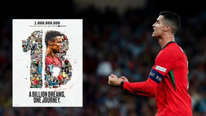 Ronaldo becomes first person to hit one billion followers across social media