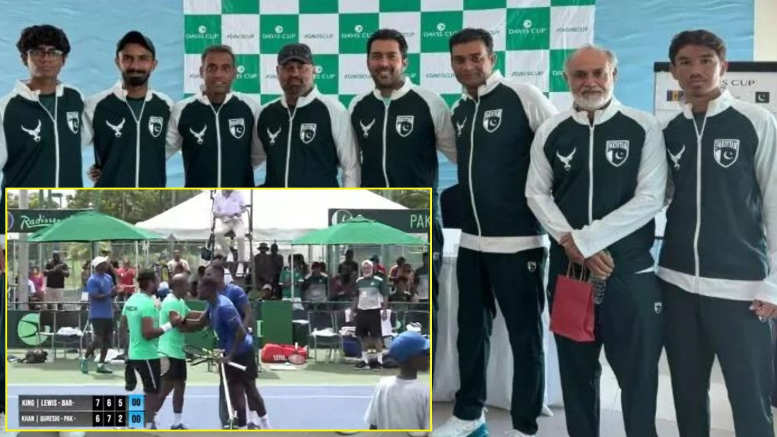 Barbados defeats Pakistan in the first round of Davis Cup World Group 2