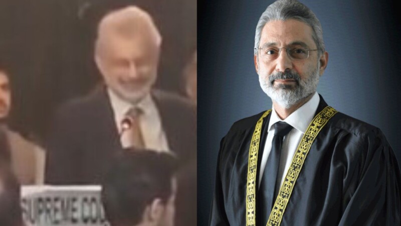 VIDEO: Qazi Faez Isa runs late for farewell because of ‘boy getting facial’ at barber